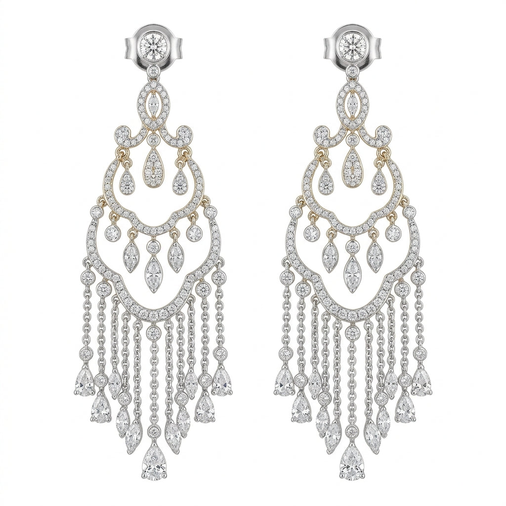 The Cascade Diamond Chandelier Earrings