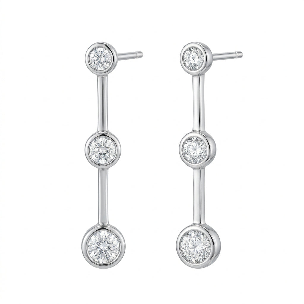 The Linear Bezel Diamond Drop