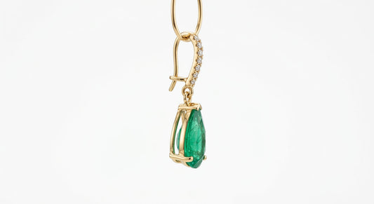 Perfect Pear Luxe Drop Earrings - side profile