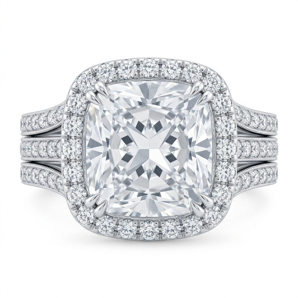 Pave Band Stack Trio Ring