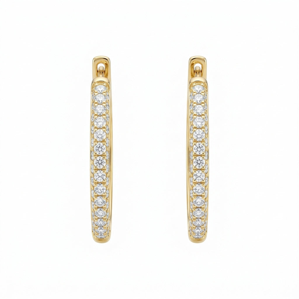 The Whisper Pave Hoop Earrings
