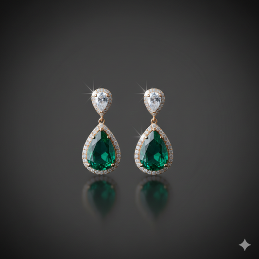 Perfect Pear Luxe Drop Earrings