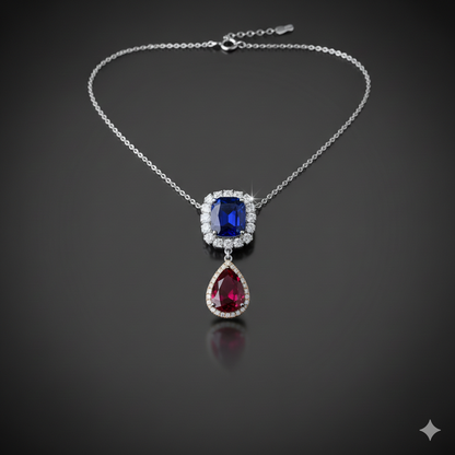 Chromatic Ruby & Sapphire Necklace