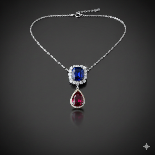 Chromatic Ruby & Sapphire Necklace