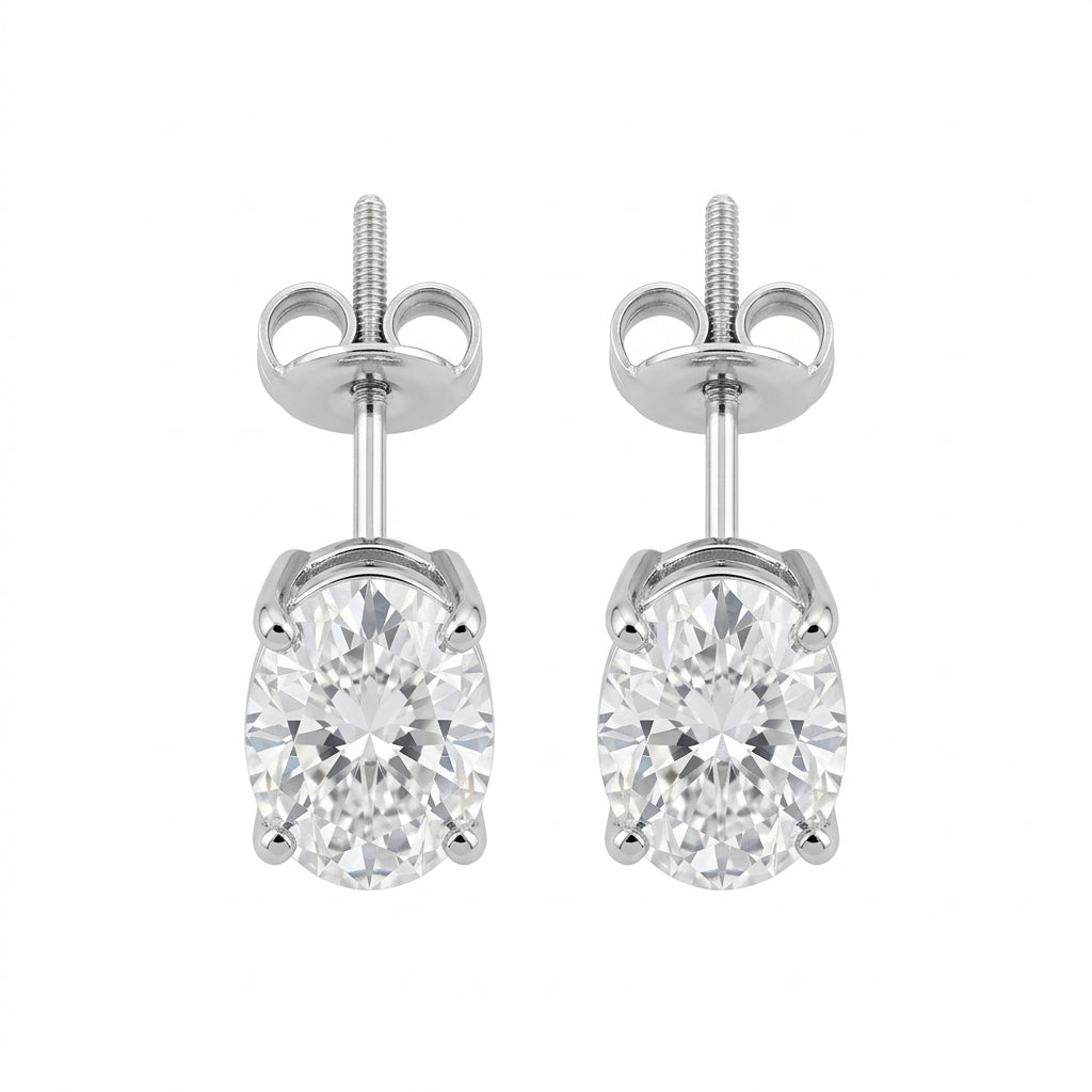 The Aurora Oval Diamond Studs