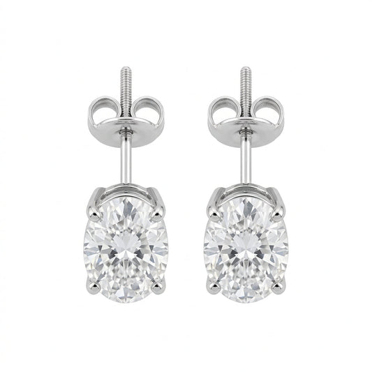 The Aurora Oval Diamond Studs