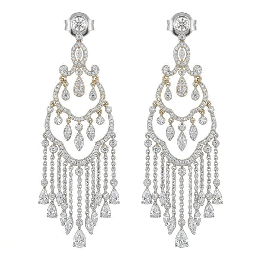 The Cascade Diamond Chandelier Earrings