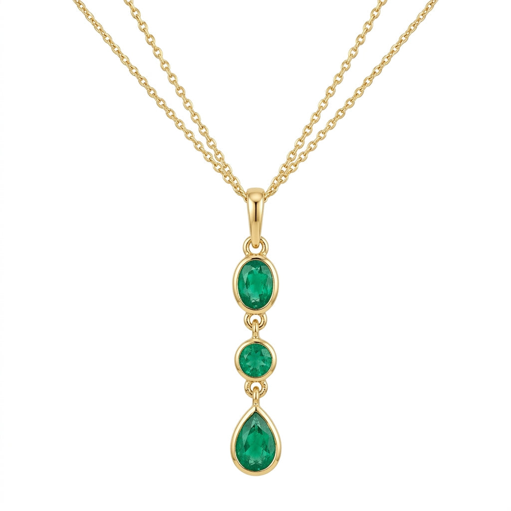 The Emerald Trilogy Drop Pendant