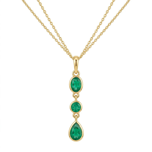The Emerald Trilogy Drop Pendant