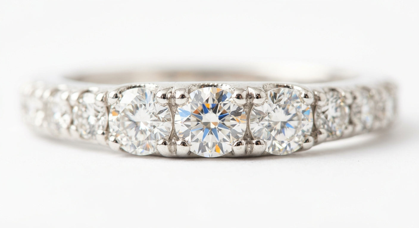 The Eternal Whisper Band - diamond detail close-up