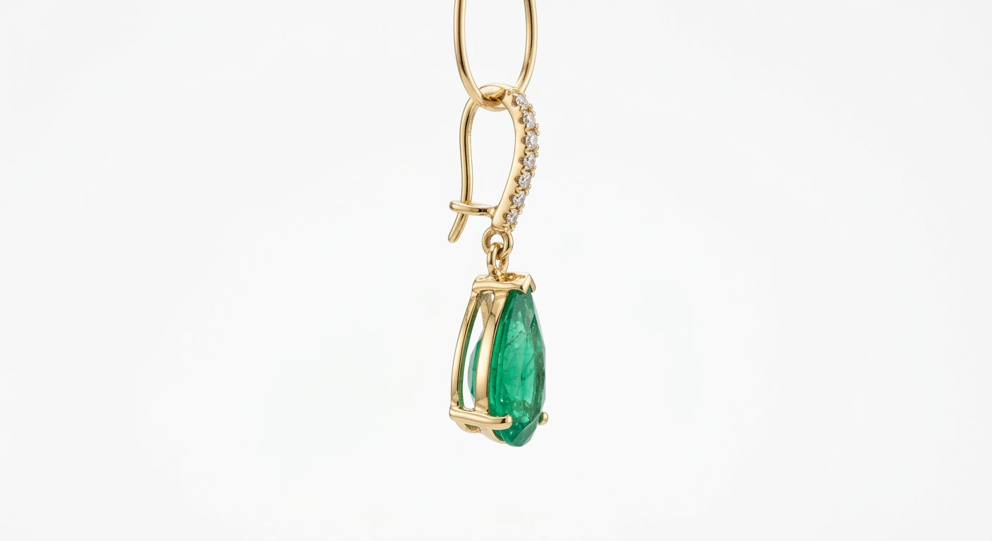 Perfect Pear Luxe Drop Earrings - side profile