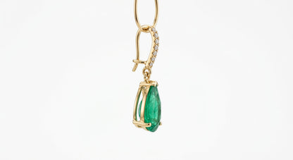 Perfect Pear Luxe Drop Earrings - side profile