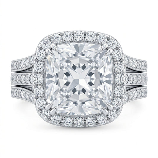 Pave Band Stack Trio Ring