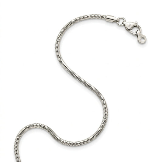 Round Snake Chain 18k White Gold