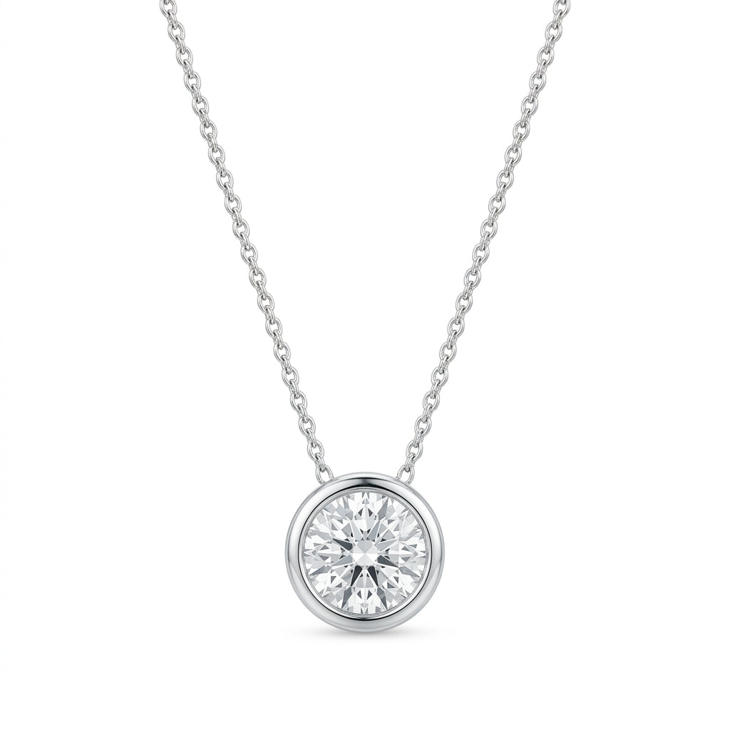 The Solitaire Bezel Diamond Pendant
