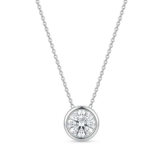 The Solitaire Bezel Diamond Pendant