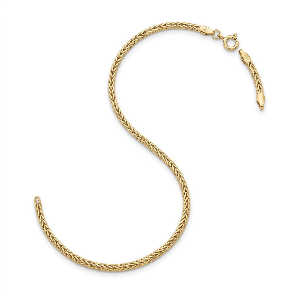 The Twisted Foxtail Chain 14k Yellow Gold