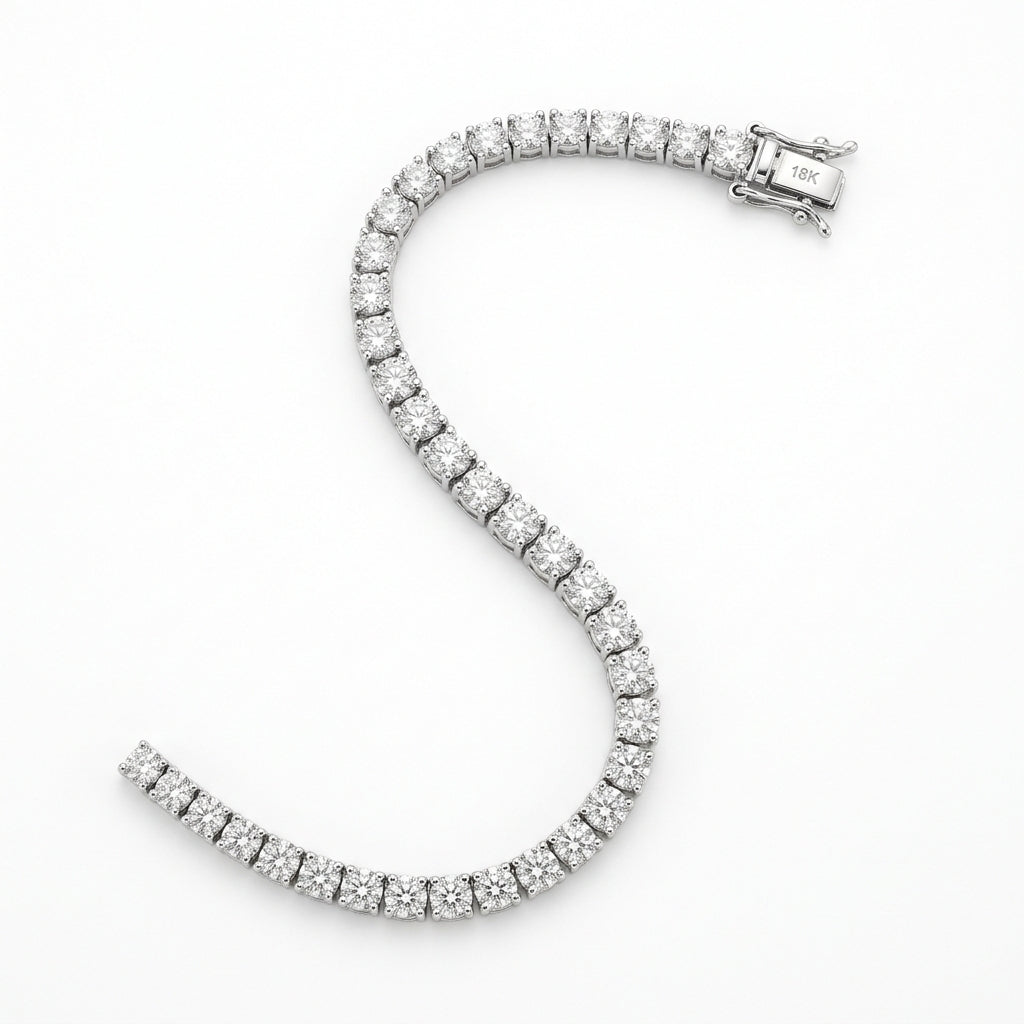The Verona Tennis Bracelet Round Diamond