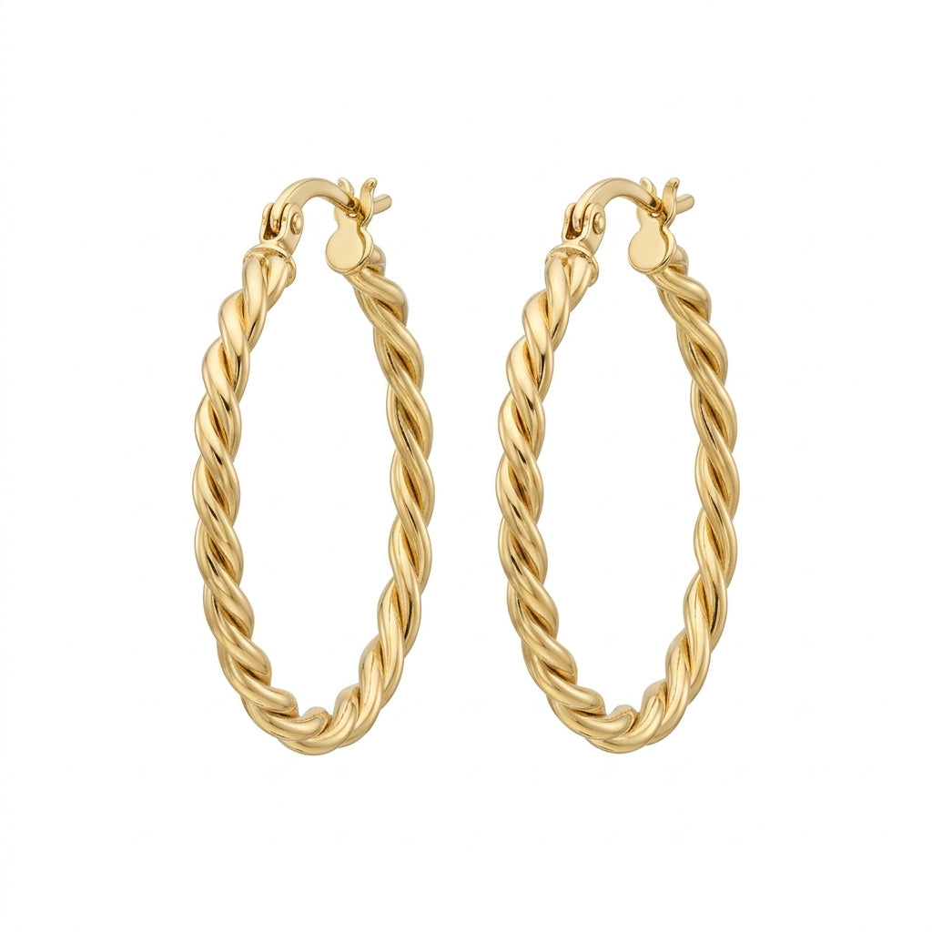 The Verona Twisted Hoop Earrings
