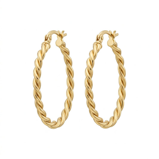 The Verona Twisted Hoop Earrings