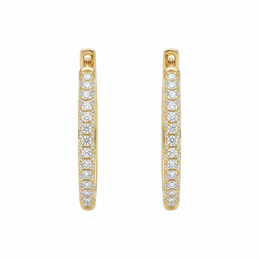 The Whisper Pave Hoop Earrings